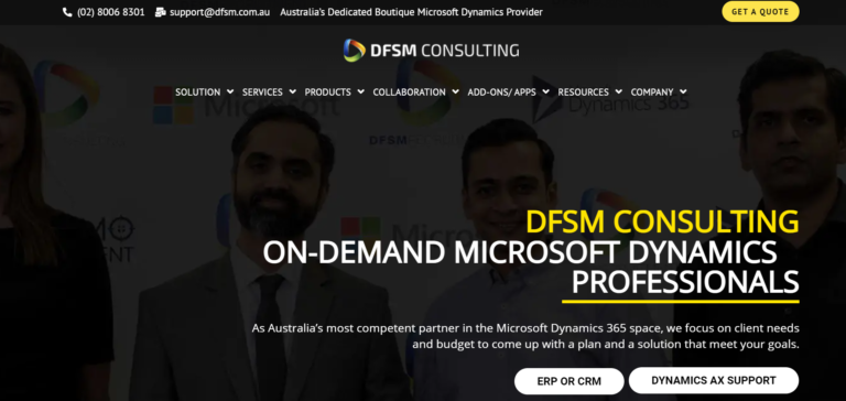 DFSM Consulting – Australia’s Boutique Microsoft Dynamics Provider.