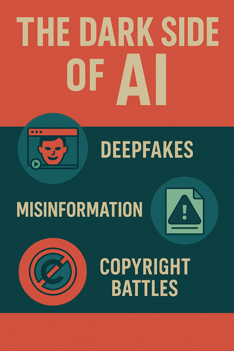 The Dark Side of AI: Deepfakes, Misinformation & Copyright Battles