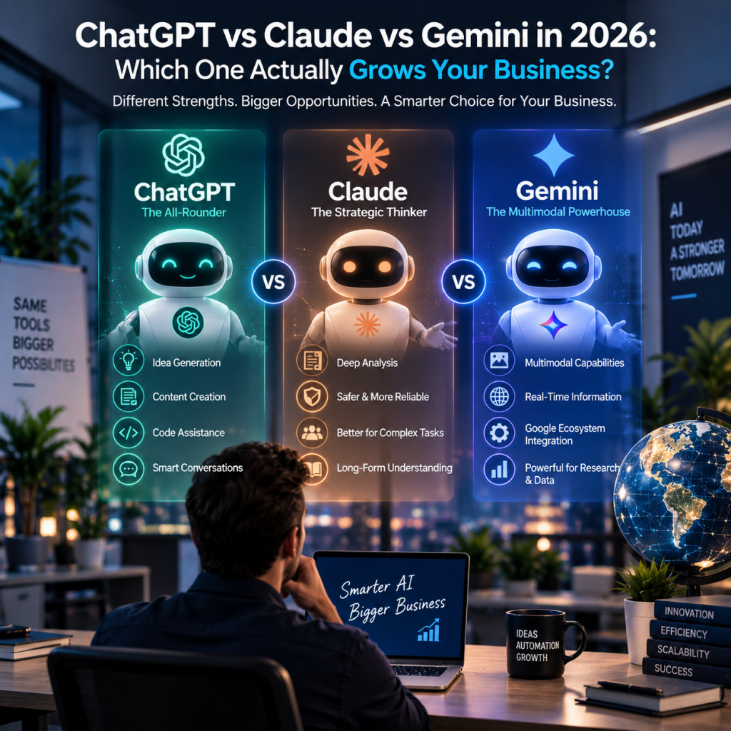 ChatGPT vs Claude vs Gemini in 2026